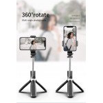 Wholesale Heavy Duty 3 in 1 Aluminum Wireless Bluetooth Extendable Selfie Stick with Tripod Stand (White)